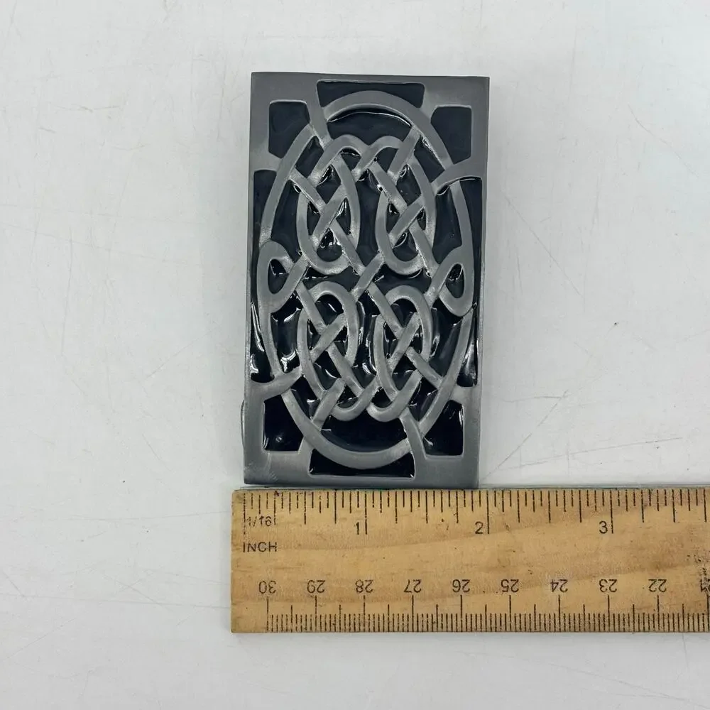 Celtic Knot Infinity Belt Buckle Great American Pewter Rectangular